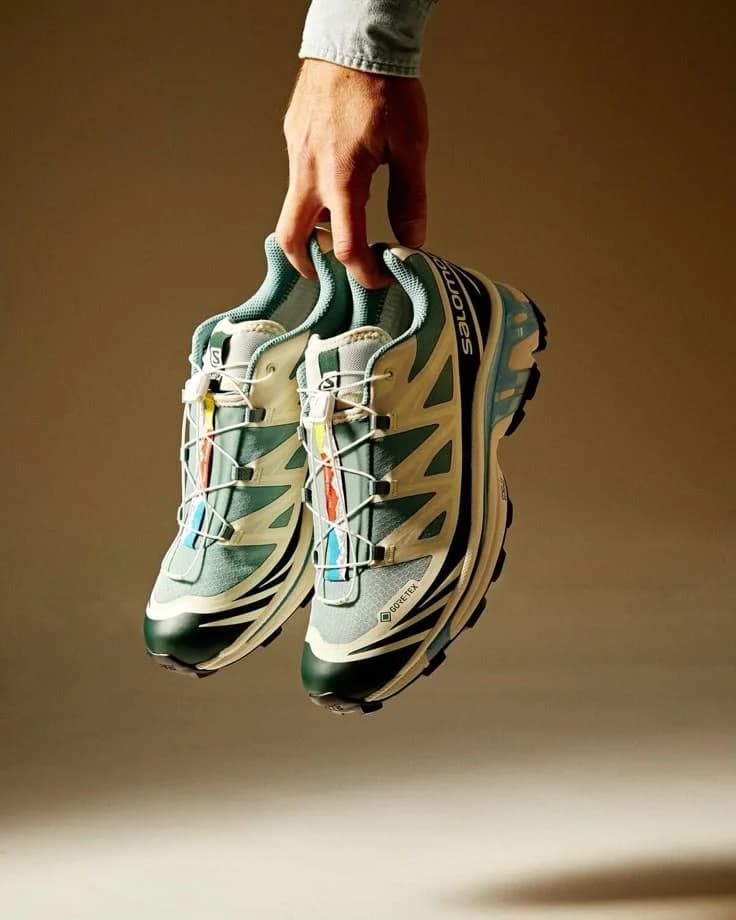 XT-6 Trainers in Sage / cream