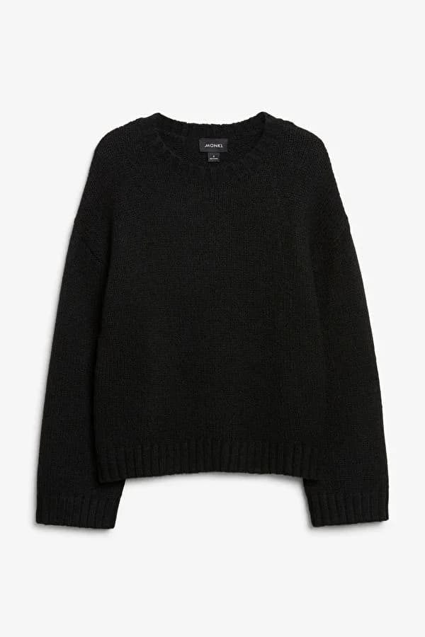 Chunky Oversized Jumper in Black