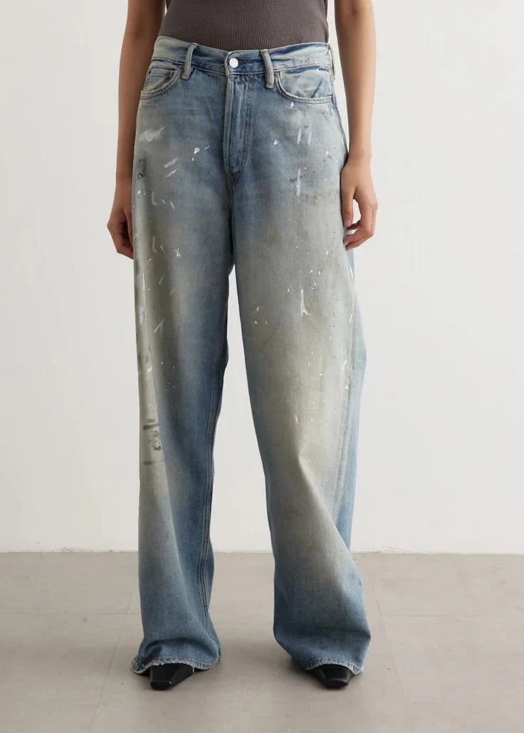 Super-Baggy Jeans in Faded indigo
