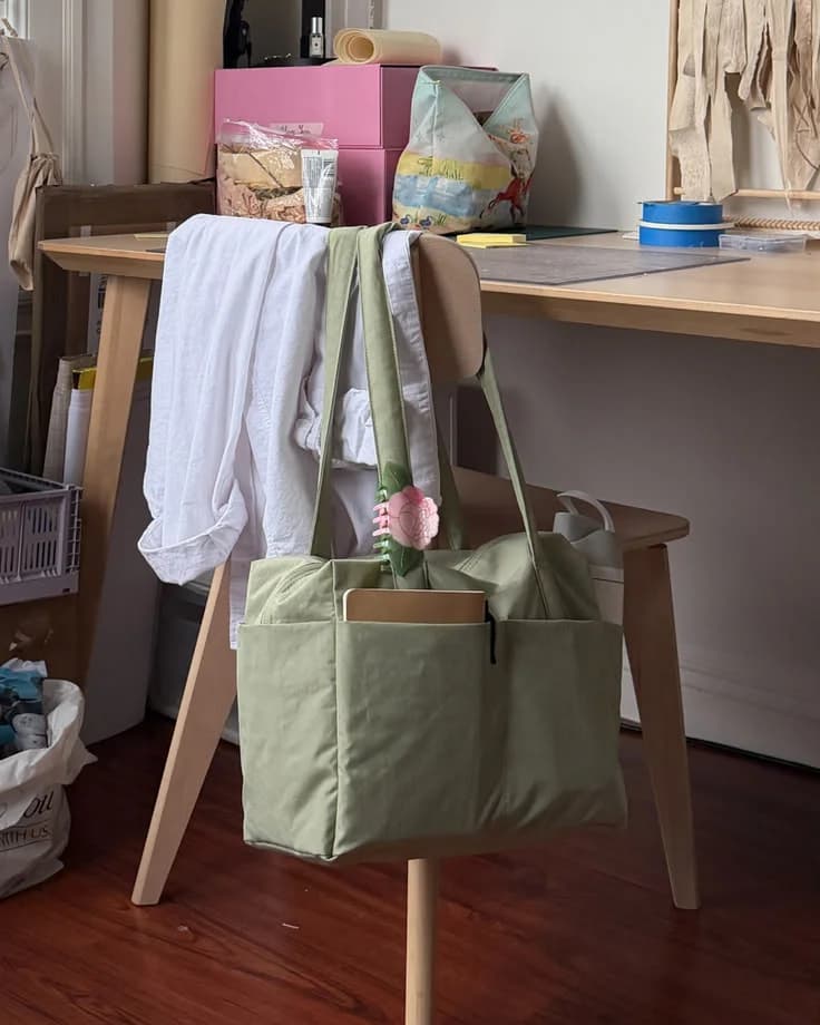 Everyday Cloud Bag in Blurred gingham