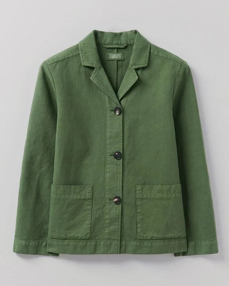 Three-Pocket Chore Jacket in Sage