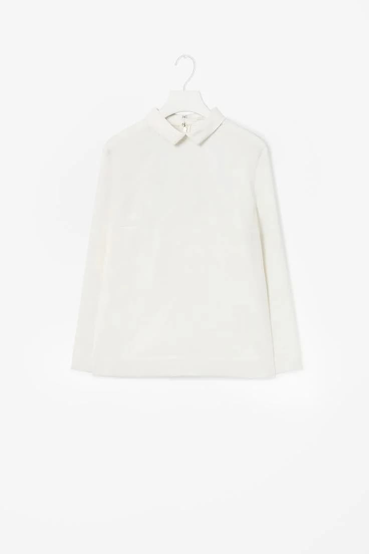Clean-Front Shirt in White