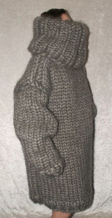 Chunky High-Neck Jumper in Charcoal