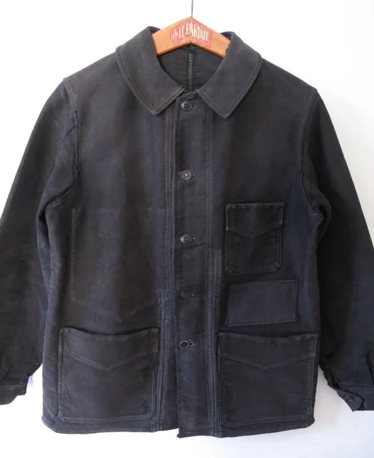 Faded Workwear Jacket in Washed black