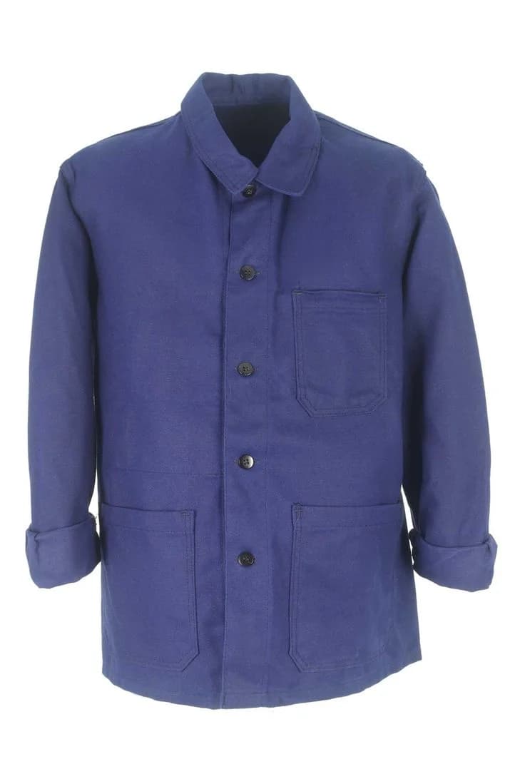 Cotton Work Jacket in Slate blue