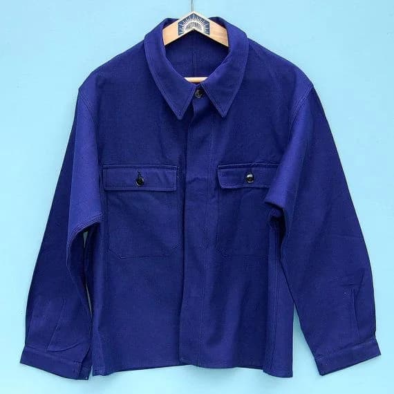 Vintage Workwear Jacket in French blue