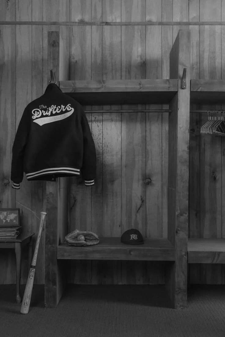 Drifters Letterman Jacket in Black