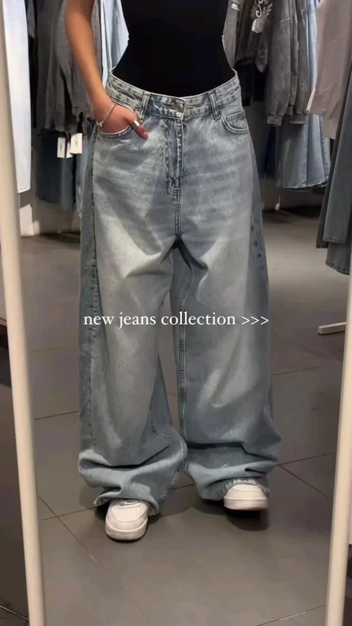 Extra-Baggy Jeans in Stone grey