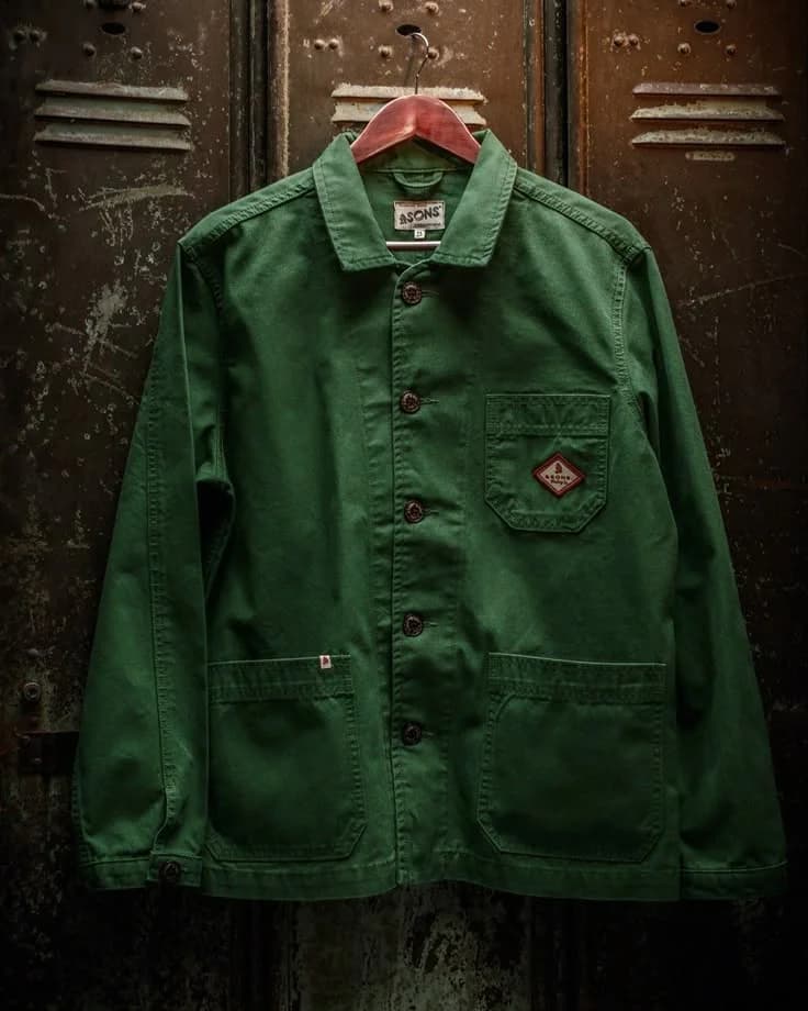 Canvas Chore Jacket in Forest green